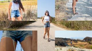Talia WETTING her jeans and panties on a afternoon walk