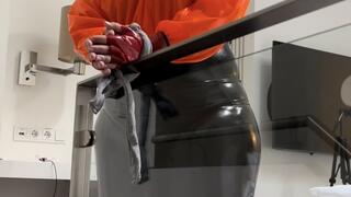 Misslatexangel fully bound in latex, gagged and blindfolded