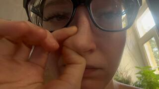 Sweet nose picking from Emma with nail biting - part 22