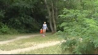 #28: Granny Violet in pink slippers and white socks crushing