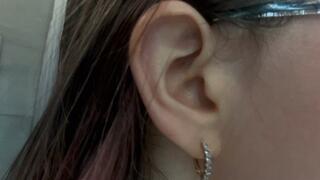 Emma picks her ears with great excitement and washes her ears with water - part 11