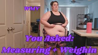 SSBBW Rachet Rachel Weighs In and Takes Measurements WMV