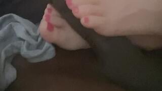 footjob from foot toy