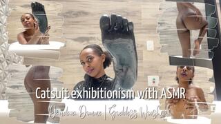 Catsuit exhibitionism with ASMR!