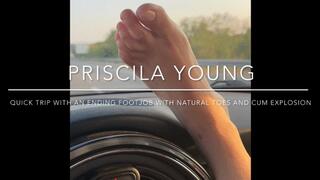 QUICK TRIP END WITH A FOOTJOB WITH NATURAL TOES AND MASSIVE LOAD ON SOLES AND TOES 2