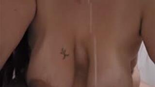 Sucking out milk and spitting it all over myself