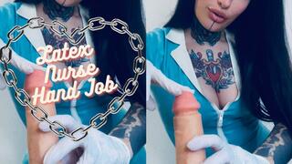 LATEX NURSE HANDJOB - Feel the power of my gloves