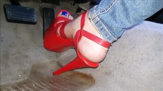 Hard driving 20cm red high heels
