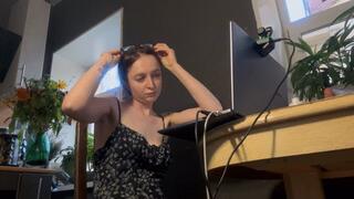 Emma plays with her glasses - (there are other parts with glasses in the store)