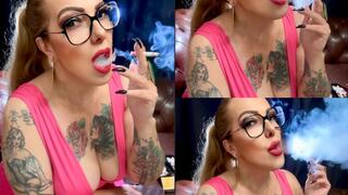 Hot, cheeky secretary teasing her boss