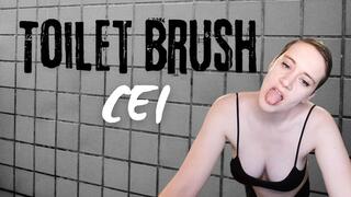 Toilet Brush CEI - Lick Your Cum Off Toilet Seat or Brush, CEI From Short Hair Domme