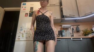 Emma has fun teasing her ass