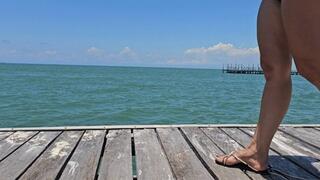 Milah Arches Extreme Crossed Legs Fetish in the beach