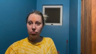 Full braces and wrapping my face in a pink bandage