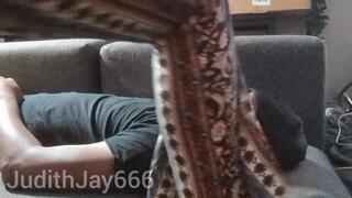 Facesitting while gaming - side view