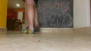 Ugly shoes and dirty feet