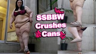 SSBBW Crushes Cans