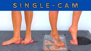 Gag And Cum Under My Dirty Bare Feet - Leg Cam - AmbersCBT - 70LC