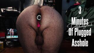 Enby being plugged with huge plug and lush vibe for 3 minutes