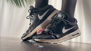 A Shoejob Dream with Nike Thea Sneakers - CBT, Bodytrampling, Shoejob and Upskirt Views on black Nylons and Sneakers - multi - 4k