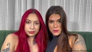 KISSING FACE LICKING WITH NEW REDHEAD - NEW TOP GIRLS GRAZI AND GIOVANA - NEW MR AUG 2024 - CLIP 1