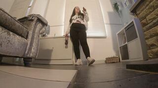 Smoking & Crushing Cigarettes Under My Sneakers (Camera Floor Angle)