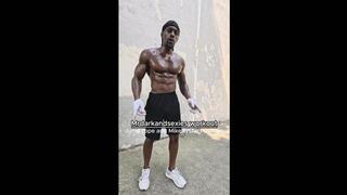 Mrdarkandsexies workouts: Jump Rope and Mike Tyson pushups (black Shorts)