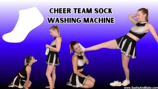 Cheerleader Uses Mouth to Wash Dirty Socks
