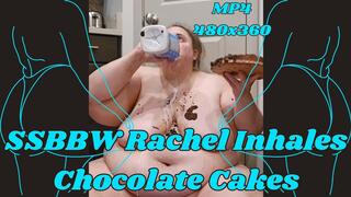 SSBBW Rachel Becomes a Feedee To Inhale Two Chocolate Cakes MP4 480x360