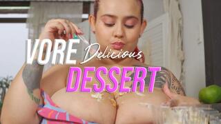 VORE DELICIOUS DESSERT WITH LATINA BIG BOOBS MILF