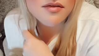 Glasses, tight tshirt tease vaping