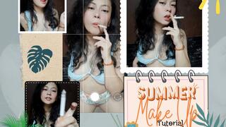 Simple Summer Make Up tutorial - Smoking 100s Cork