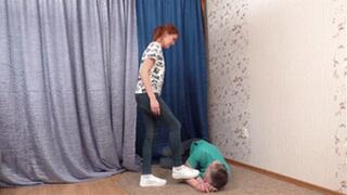 Active punishment for obedient guy by cute 18 yo ginger, vf1424x 1080p