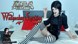 Wednesday Addams smoking Cosplay