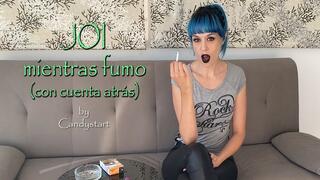 JOI mientras fumo con cuenta atras