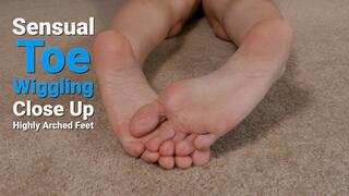 Sensual Toe Wiggling Close Up Highly Arched Feet - Kylie Jacobsx - MP4 1080p HD