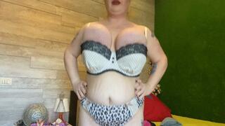 Roxanne Miller - Jumping and clapping out of small bras