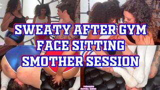 Sweaty After Gym Face Sitting Smother Session