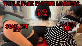 Triple Face Fart Madness! Scarlett, Amber and Zoey Rose!
