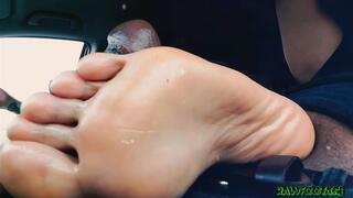 Lucky Leprechaun car sock n solefuck directors cut starring Camila Marley and Blaq Tarantino