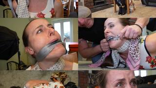 Bad timing for real estate agent keira - scarf bound and gagged (mp4)