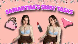 Samantha Orvilina's Sissy Tasks