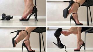 Top 23 min! Shoeplay in Saint Laurent Jane Sandals, Shoe Dangling, Shoeplay, Feet Arches, Shoe Dangling