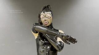 Taking off no crotch zip sweaty catsuit