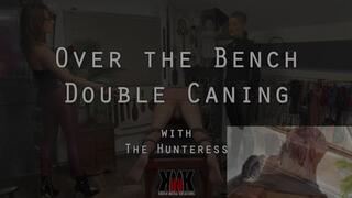 Over The Bench Double Caning with The Hunteress