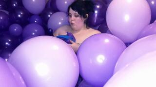 Electric pump purple balloon fun
