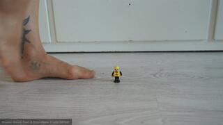 Tiny Slave Toy - Trample it under my nylon foot and crush him without mercy 4k