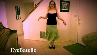 Naughty Teacher Teases In Swishy Skirts Doing The Splits