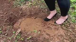 Steve Madden Patent Pumps Covered in Mud!