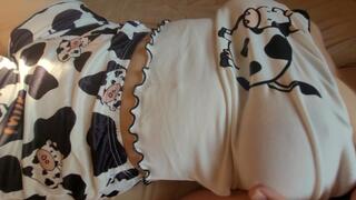 No Penetration just Rubbing Cock on Stepsister's Big Ass and Cum on Tits